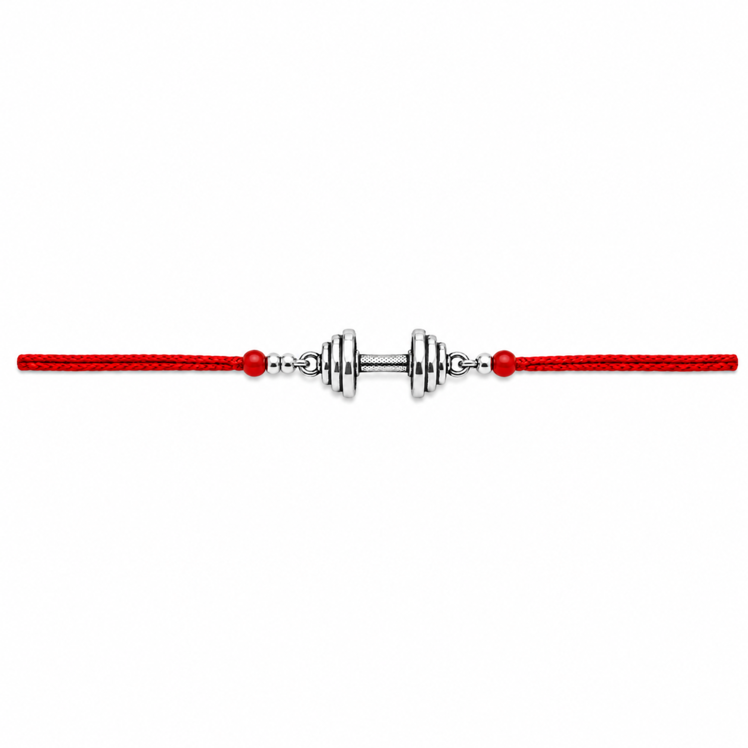 Sterling Silver Dumbbell Rakhi
