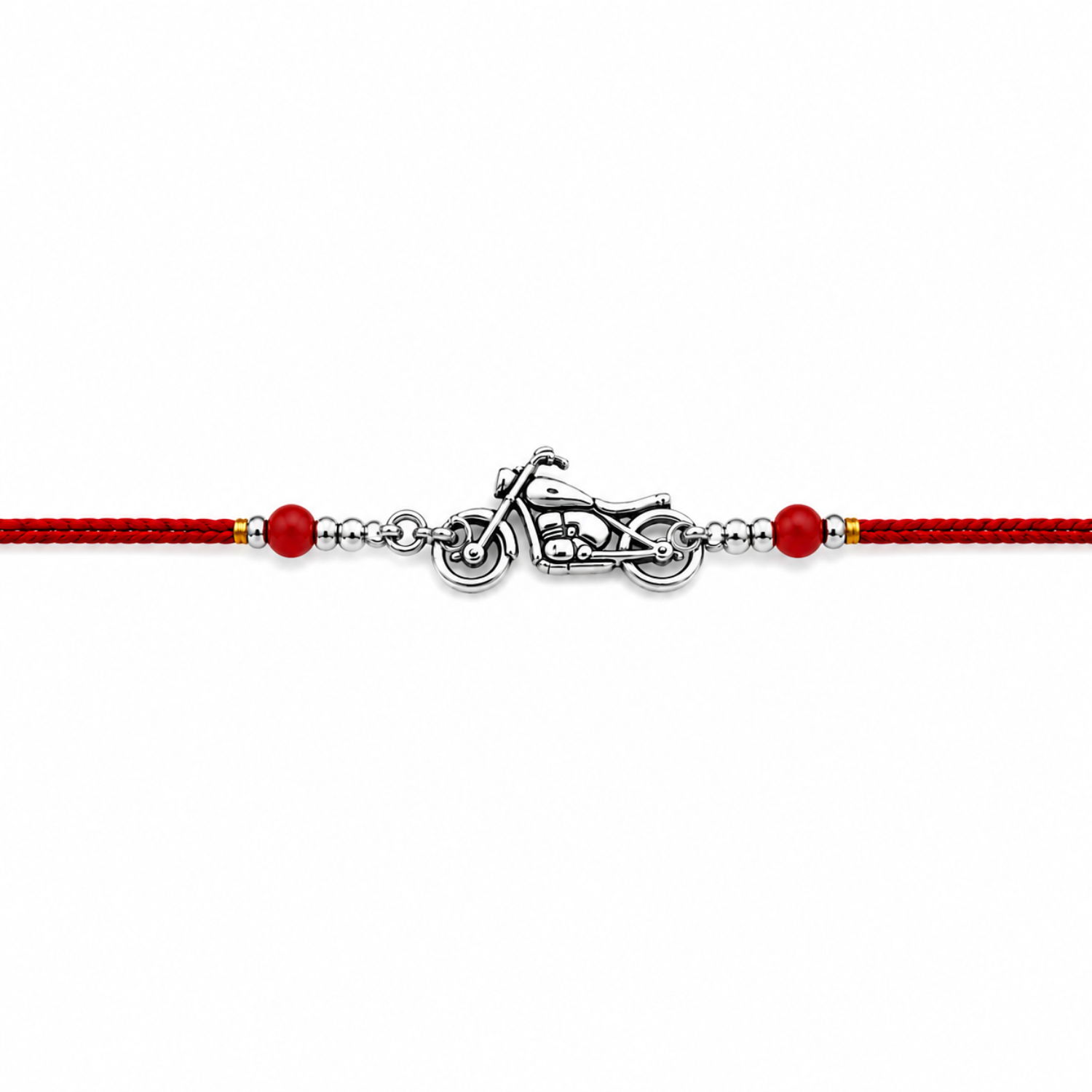 Silver Motorcycle Rakhi