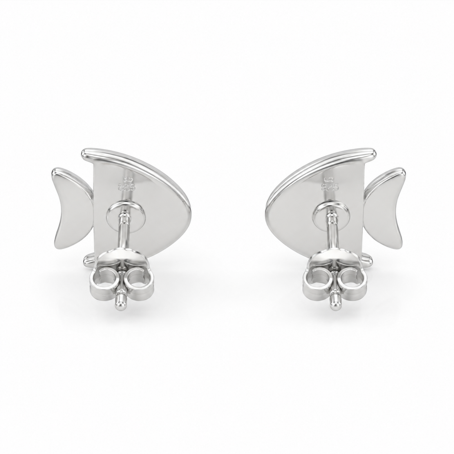 Silver Ocean Gleam Studs