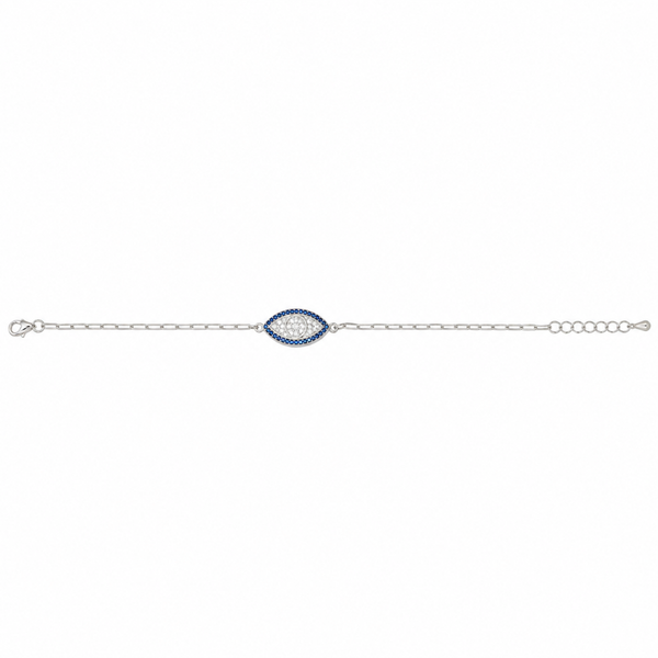 Silver Evil Eye Elegance Bracelet