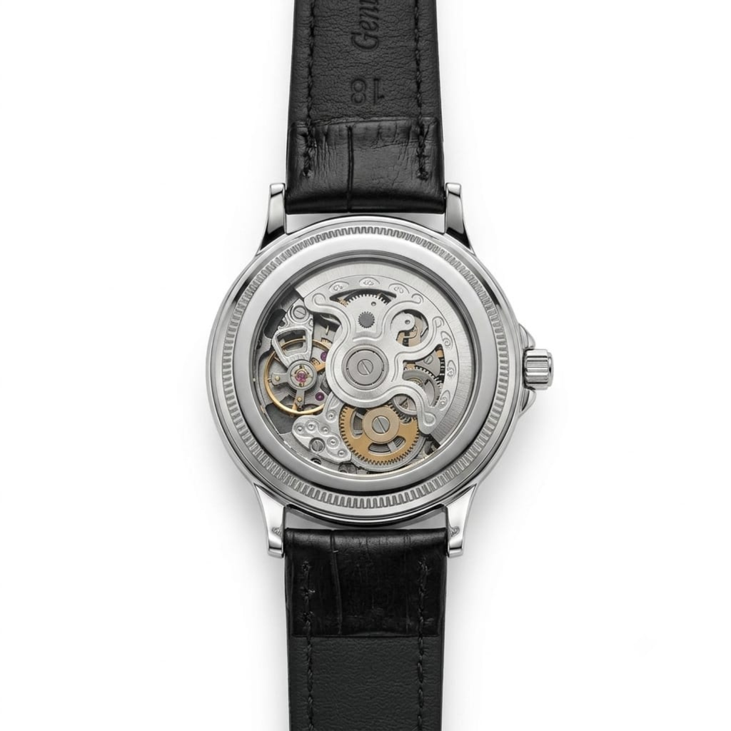 Silver Skeletal Automatic Watch