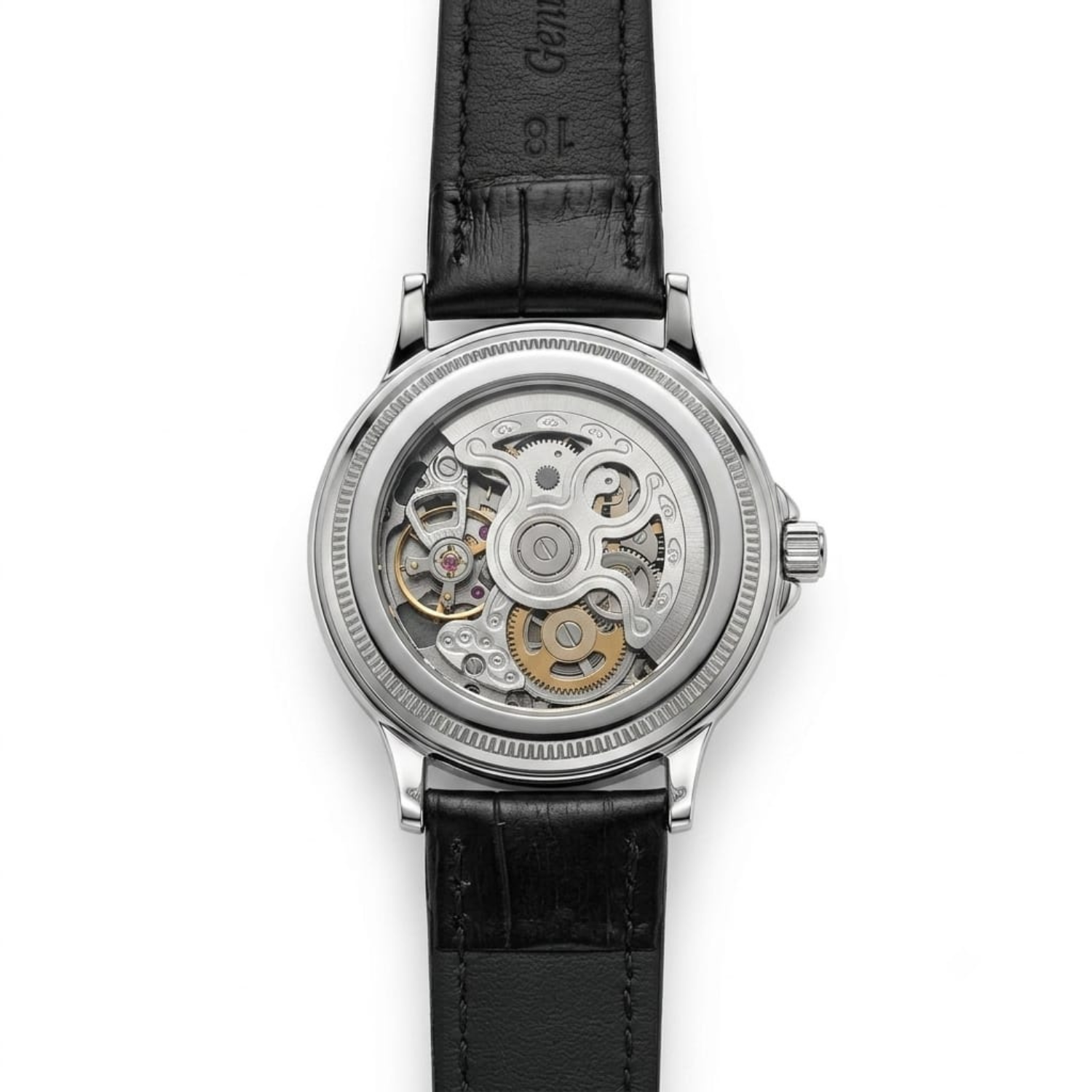 Silver Skeletal Automatic Watch