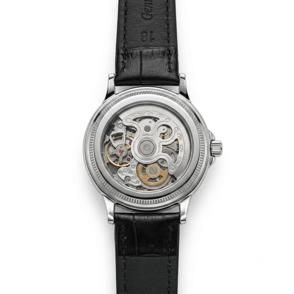 Silver Skeletal Automatic Watch