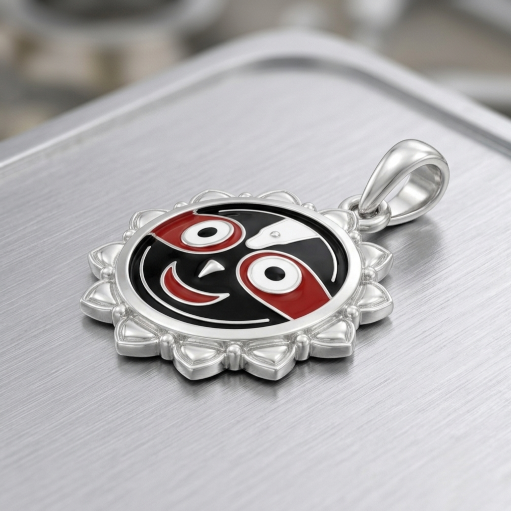 Silver Lord Jagannath Pendant