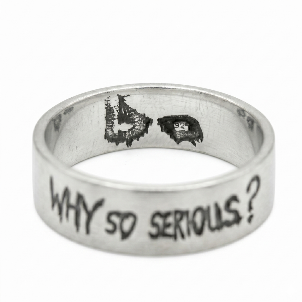 Silver Why So Serious Band Ring