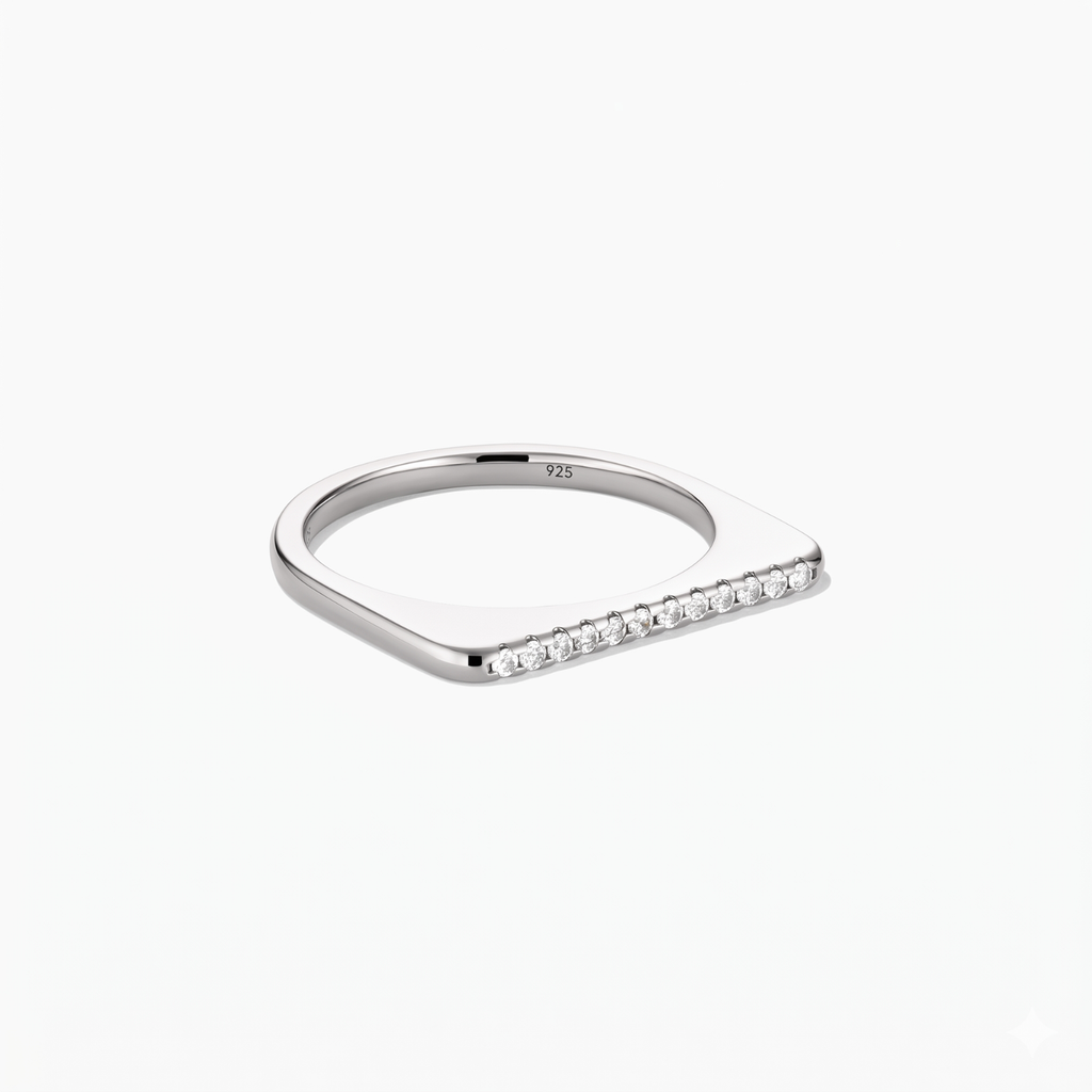 Silver Celeste Pavé Ring