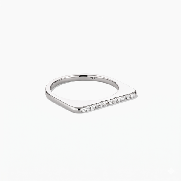 Silver Celeste Pavé Ring