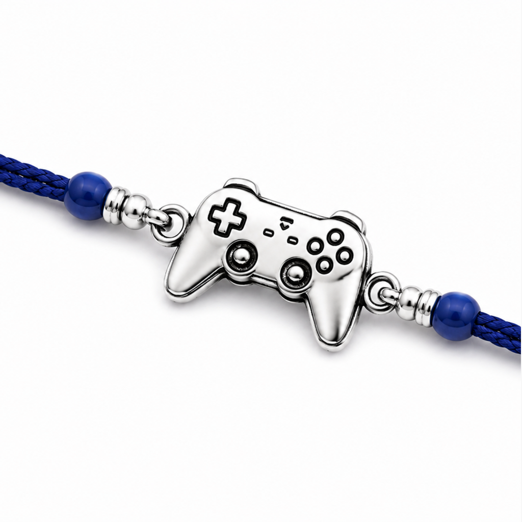 Silver Gaming Controller Rakhi