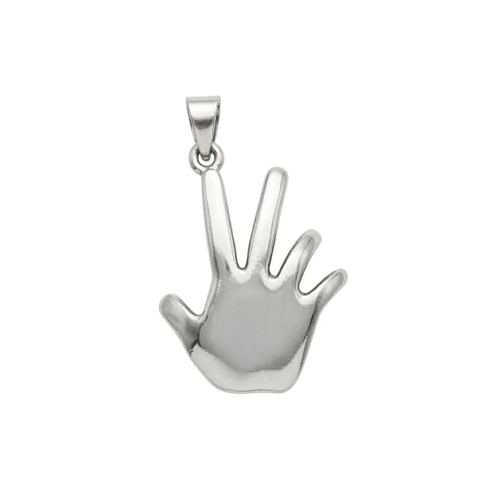 Silver Iron Man Hand Pendant