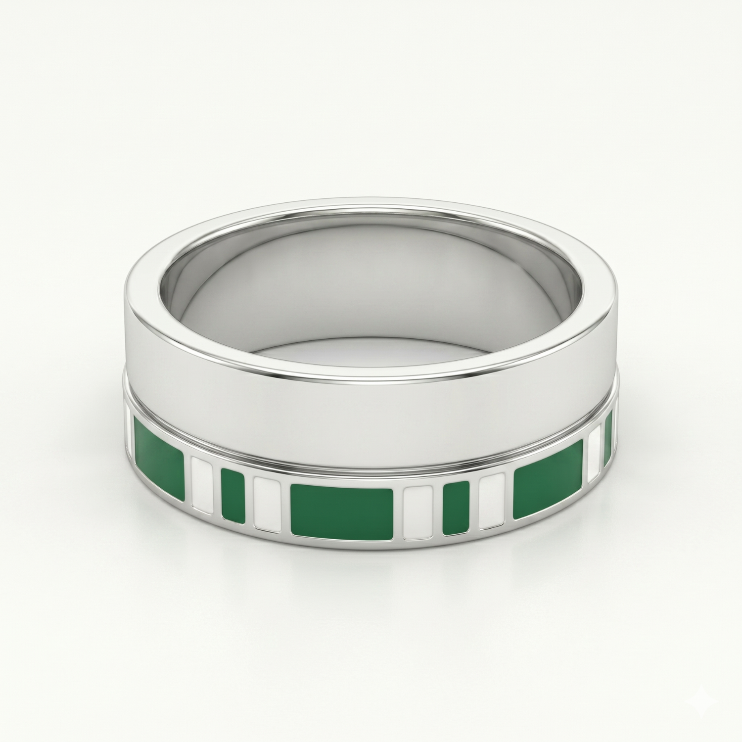 Silver Slytherin Legacy Band Ring