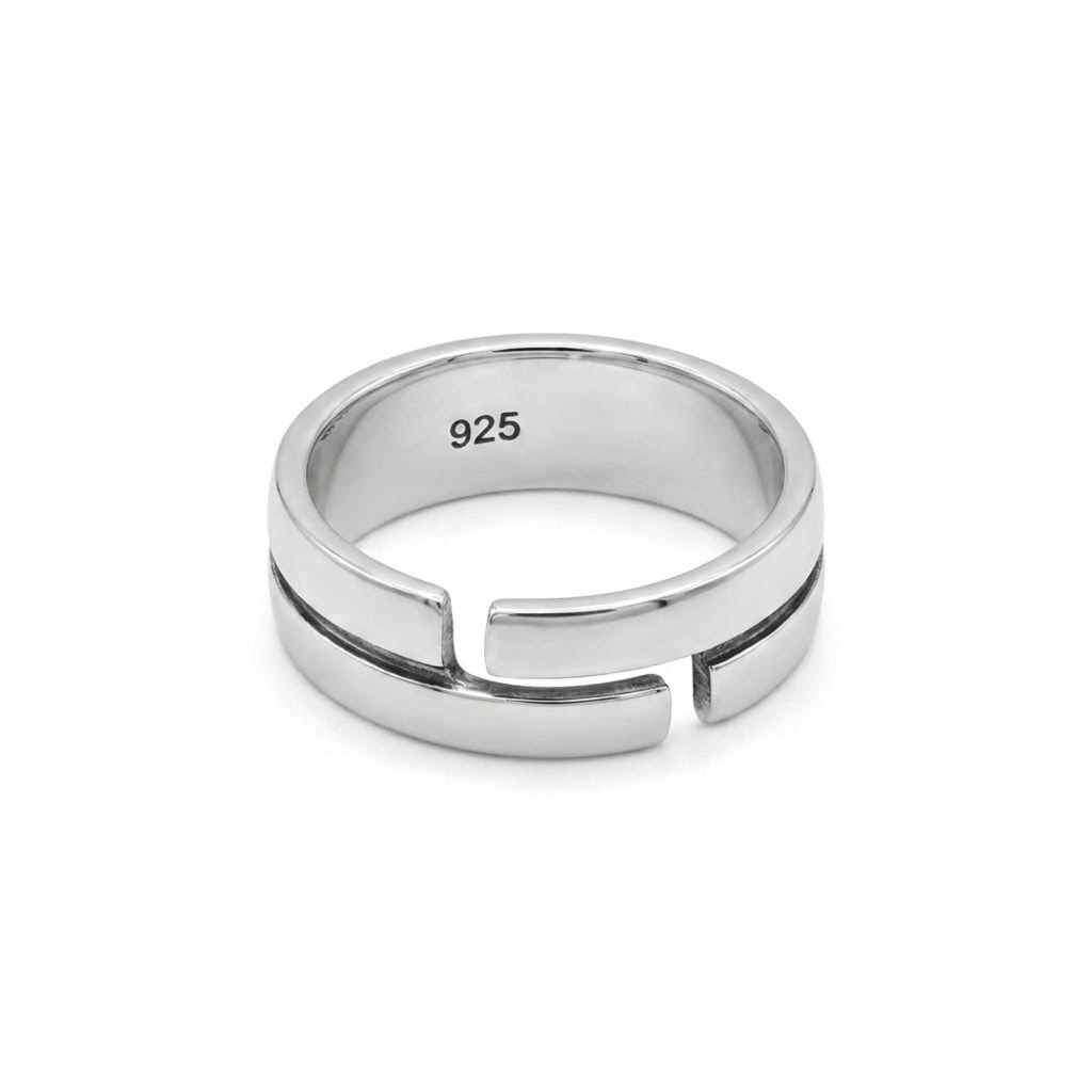 Silver Batman Emblem Ring