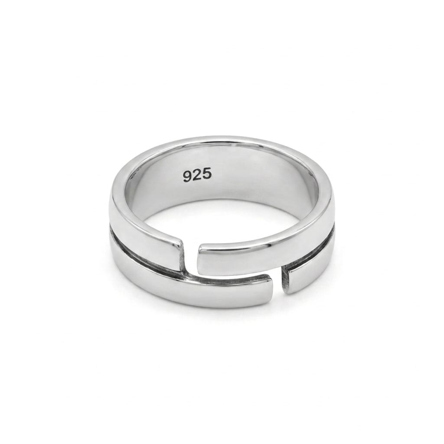 Silver Batman Emblem Ring