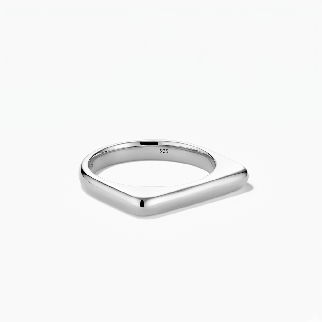 Silver Geometric Ring