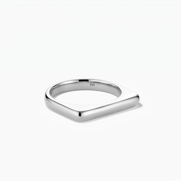 Silver Geometric Ring