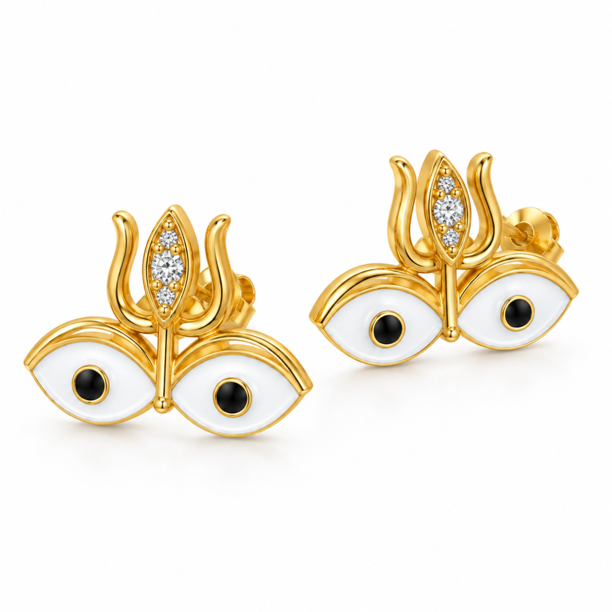 Silver Durga Drishti Studs