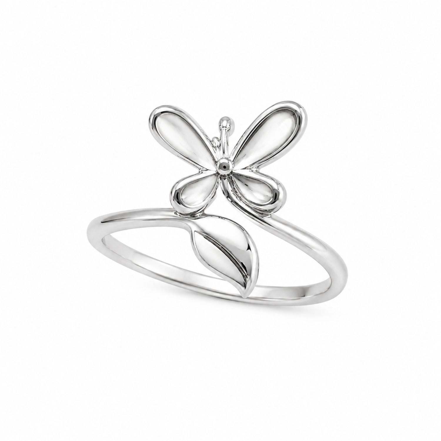 Silver Midnight Butterfly Ring