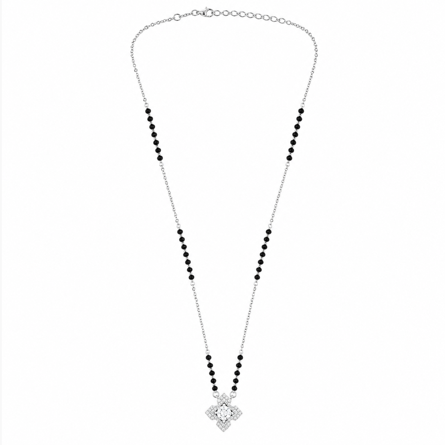 Silver Geometric Mangalsutra