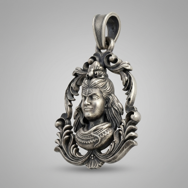 Silver Mahadev Divine Pendant