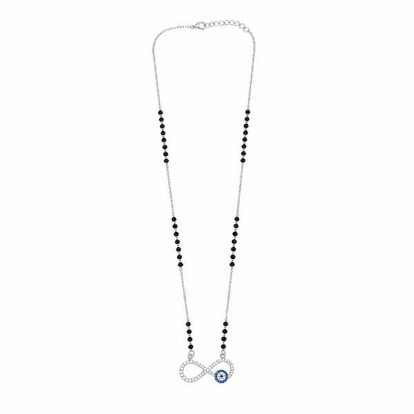 Silver Infinity Evil Eye Mangalsutra