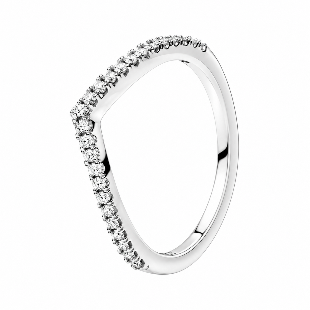 Silver Jewelcrest V Ring