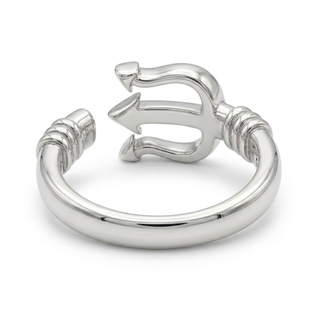 Silver Trident Ring