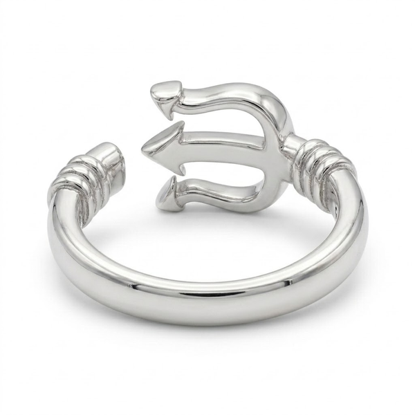 Silver Trident Ring