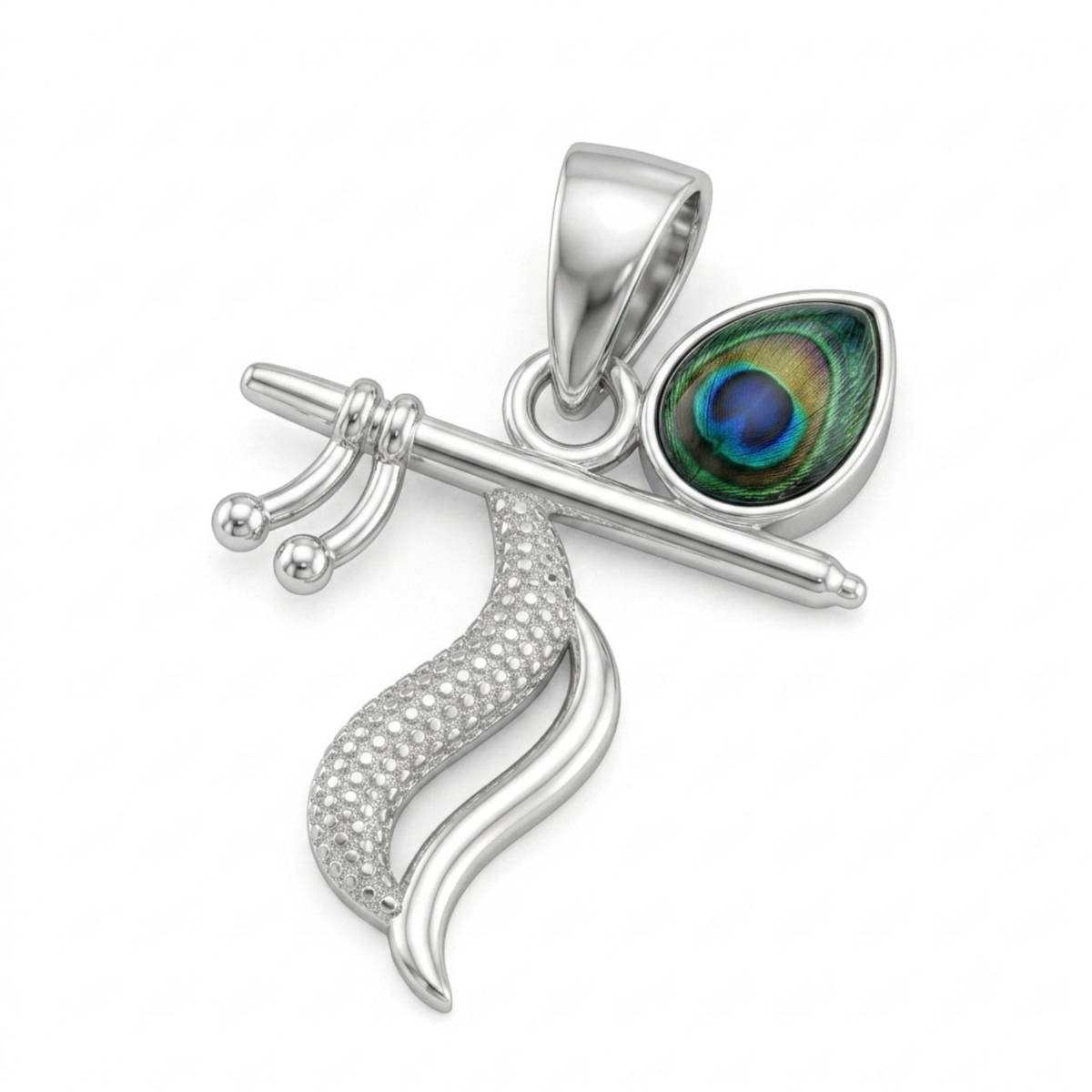 Silver Divine Flute Pendant