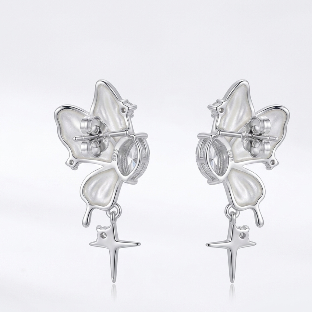 Silver Angel Aura Earrings
