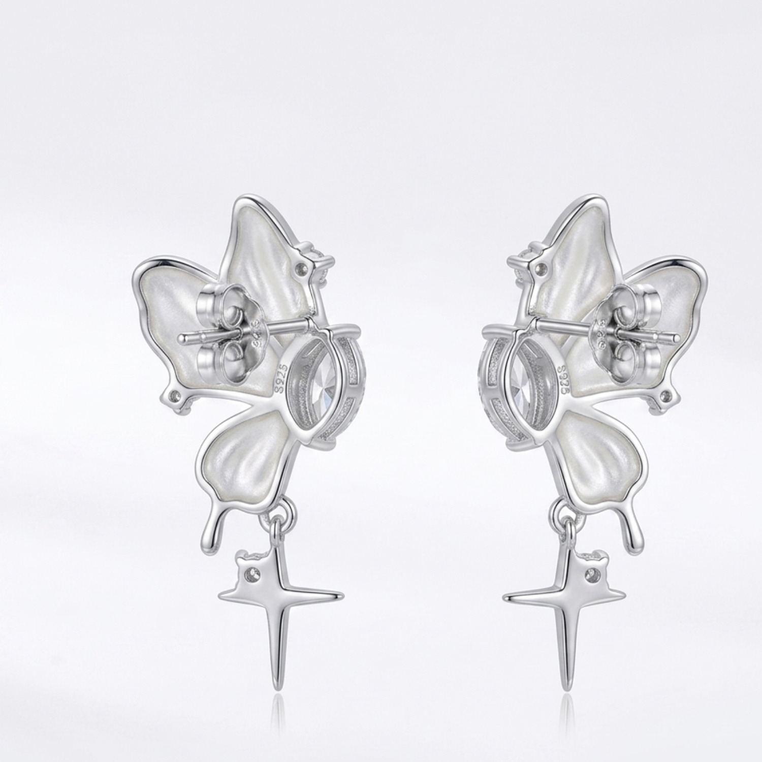 Silver Angel Aura Earrings