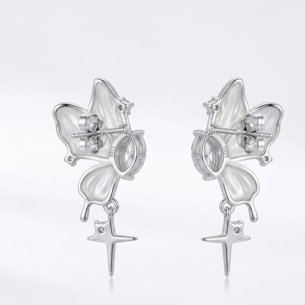 Silver Angel Aura Earrings