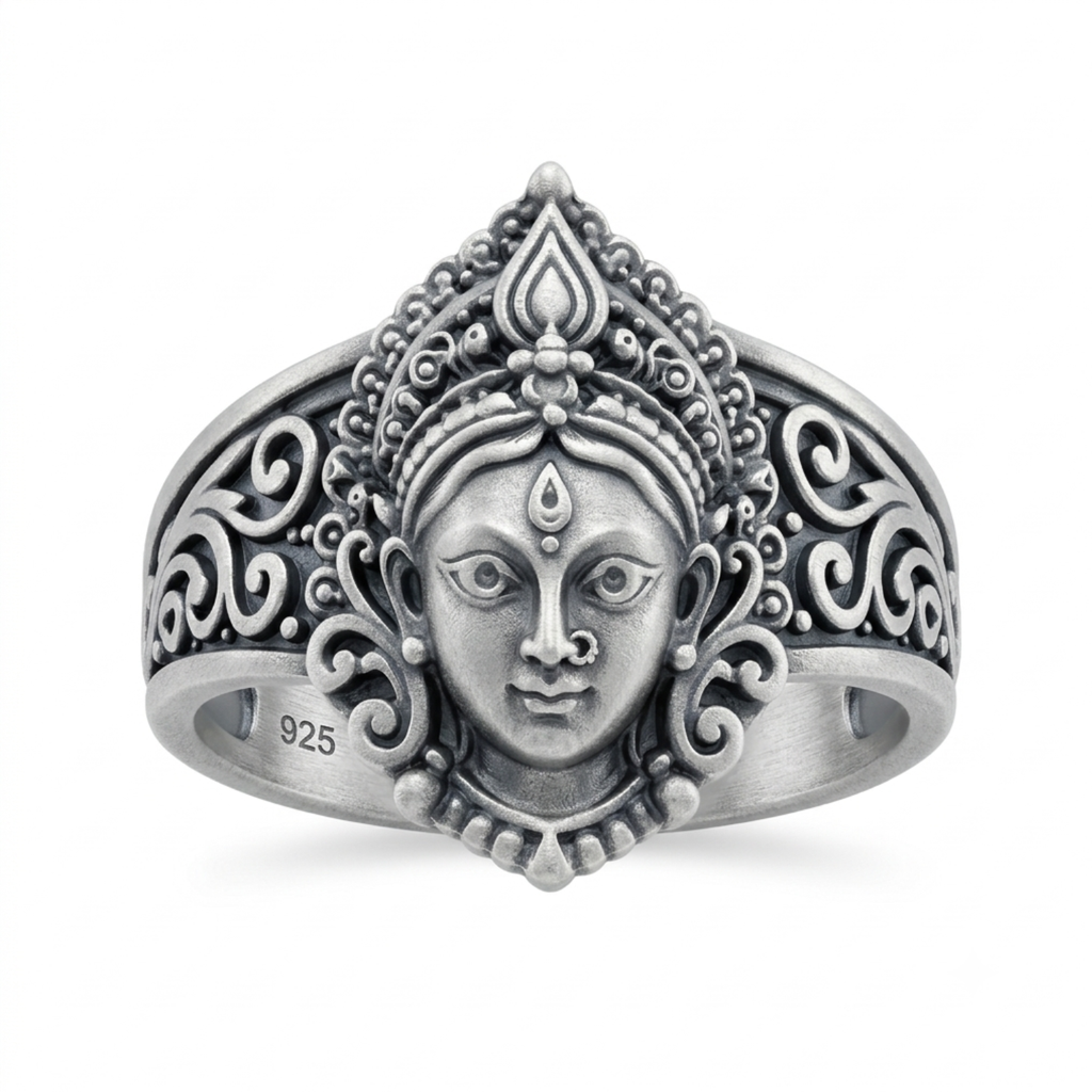 Silver Maa Durga Mahashakti Ring