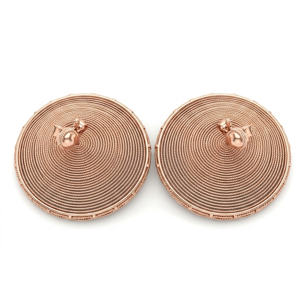 Silver Royal Courtyard Jhumka Earrings
