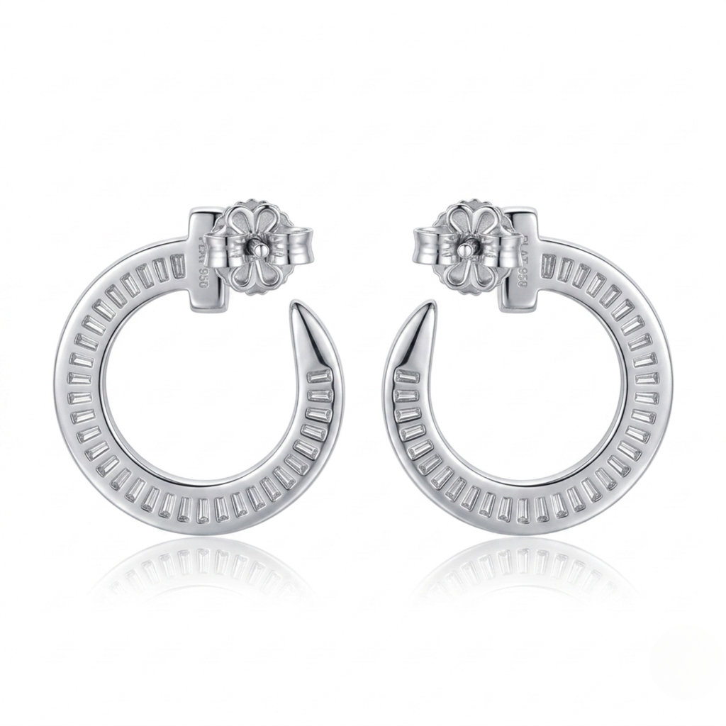 Silver Eterna Nail Studs