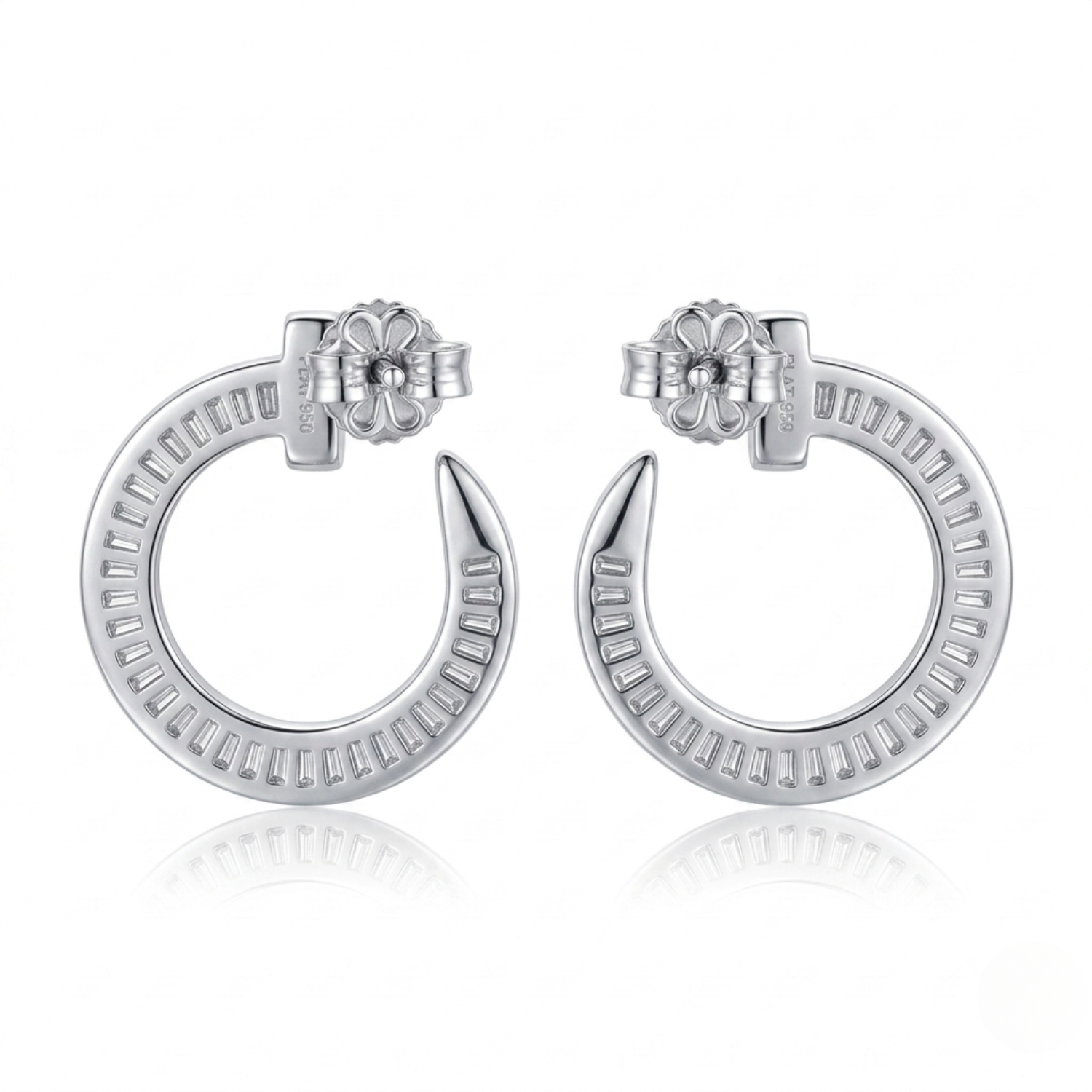 Silver Eterna Nail Studs
