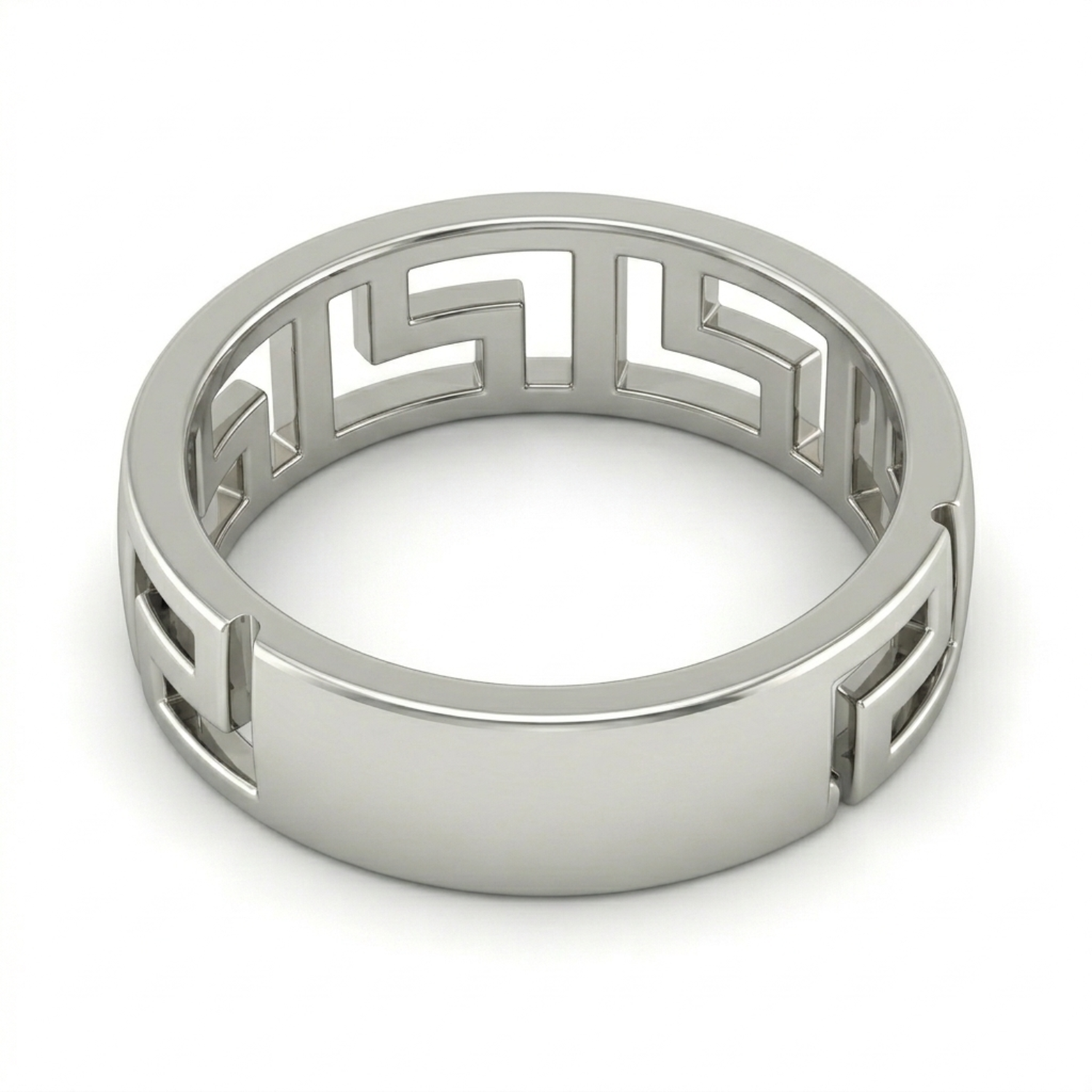 Silver Greek Band Ring