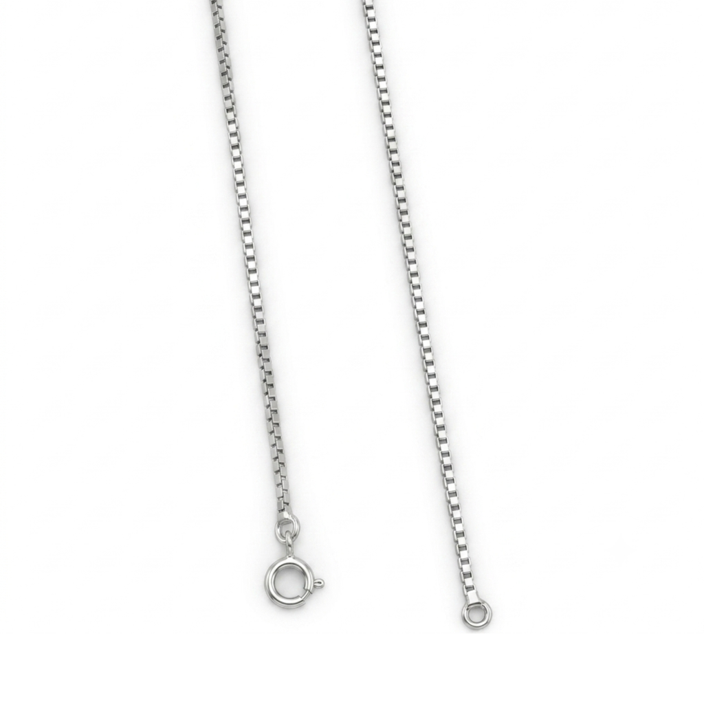 Silver Box Charm Keeper Chain