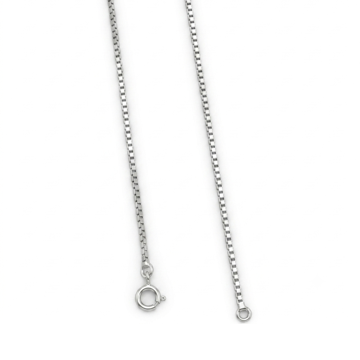 Silver Box Charm Keeper Chain