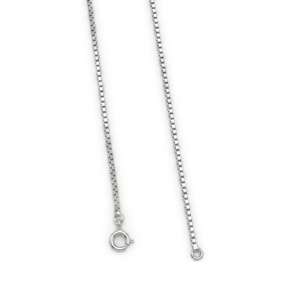 Silver Box Charm Keeper Chain
