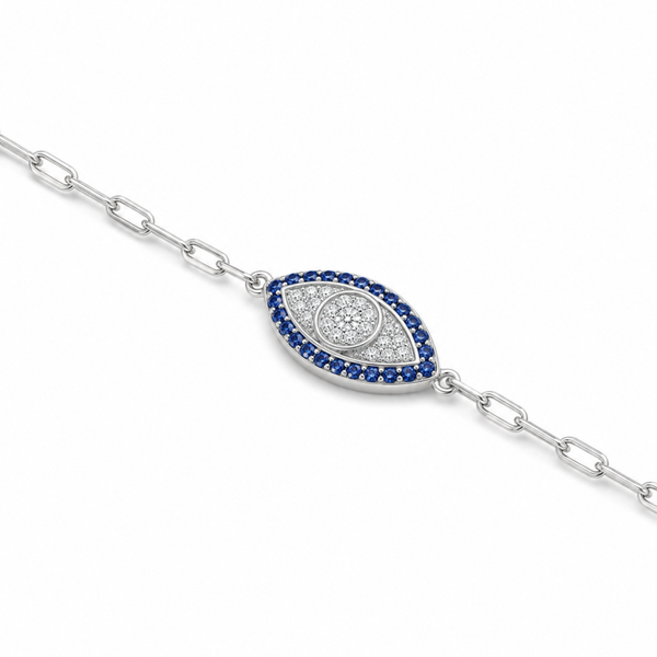 Silver Evil Eye Elegance Bracelet