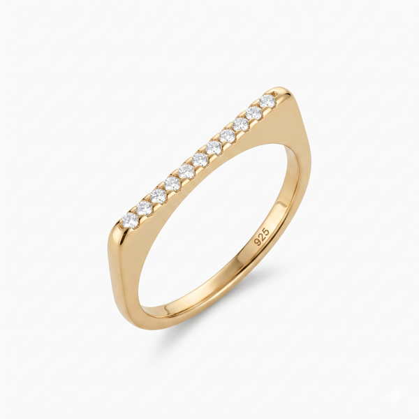 Silver Celeste Pavé Ring
