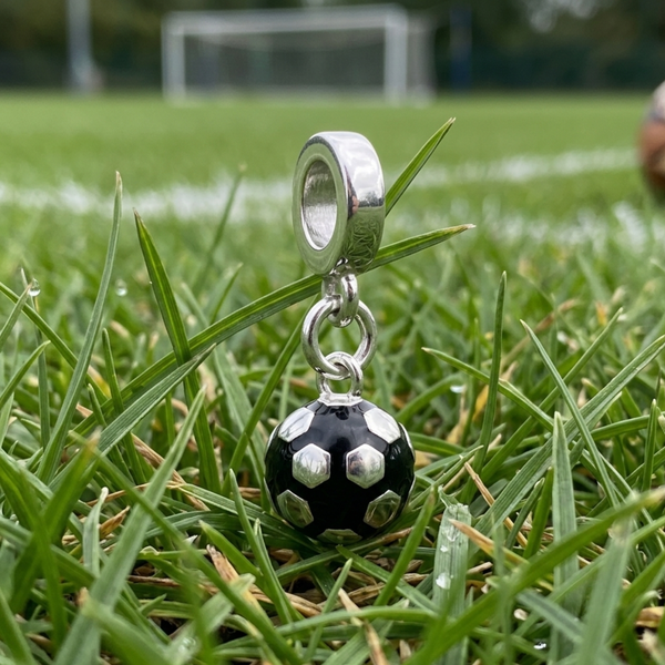 Silver Football Charm