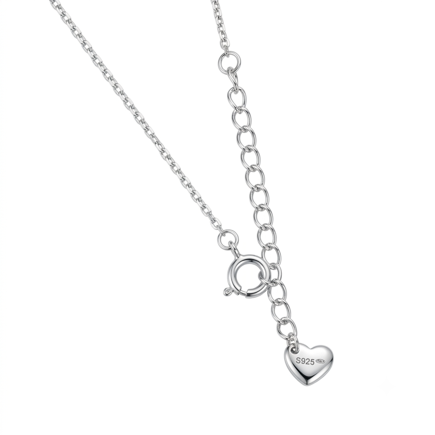 Silver Pink Planet Necklace