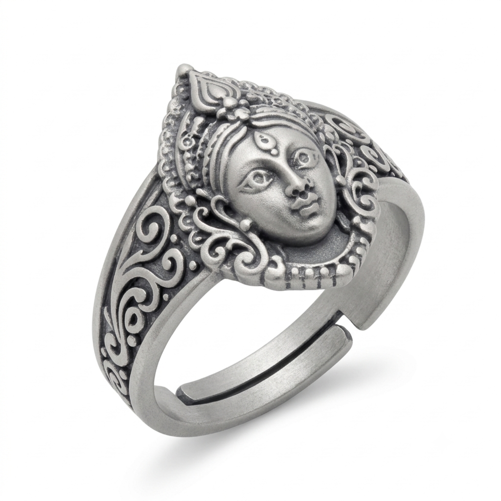 Silver Maa Durga Mahashakti Ring