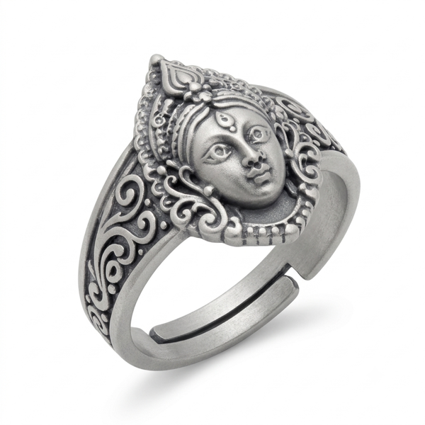 Silver Maa Durga Mahashakti Ring
