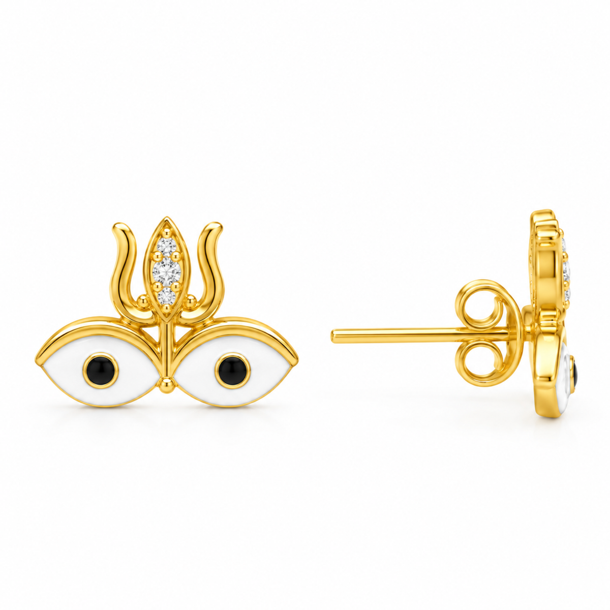 Silver Durga Drishti Studs
