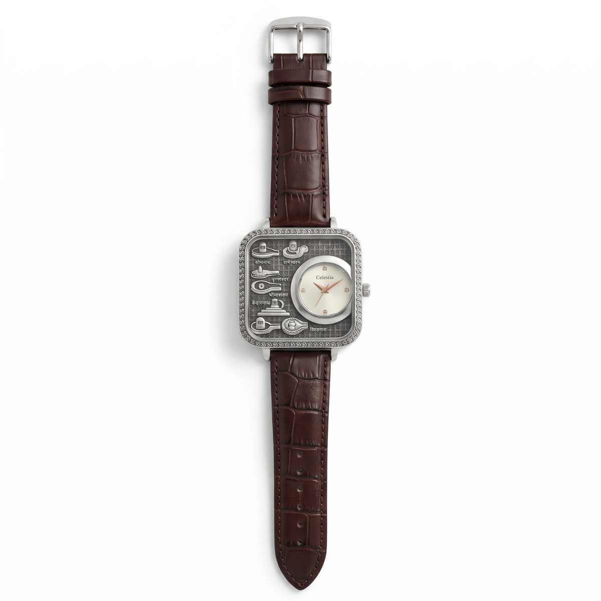 Silver 12 Jyotirlinga Signature Watch