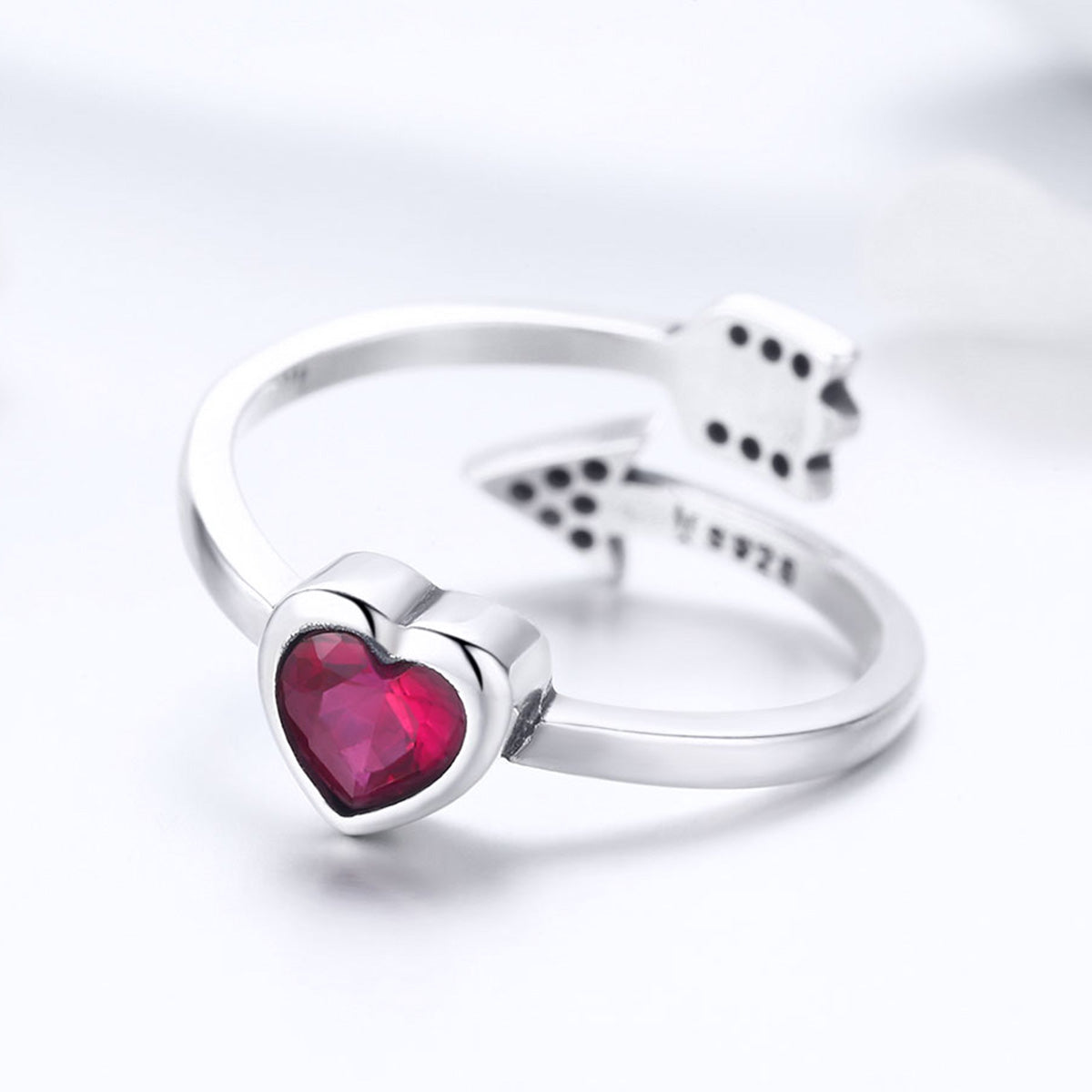 "Sylvory 925 Sterling Silver Arrow of Love Two way Ring"