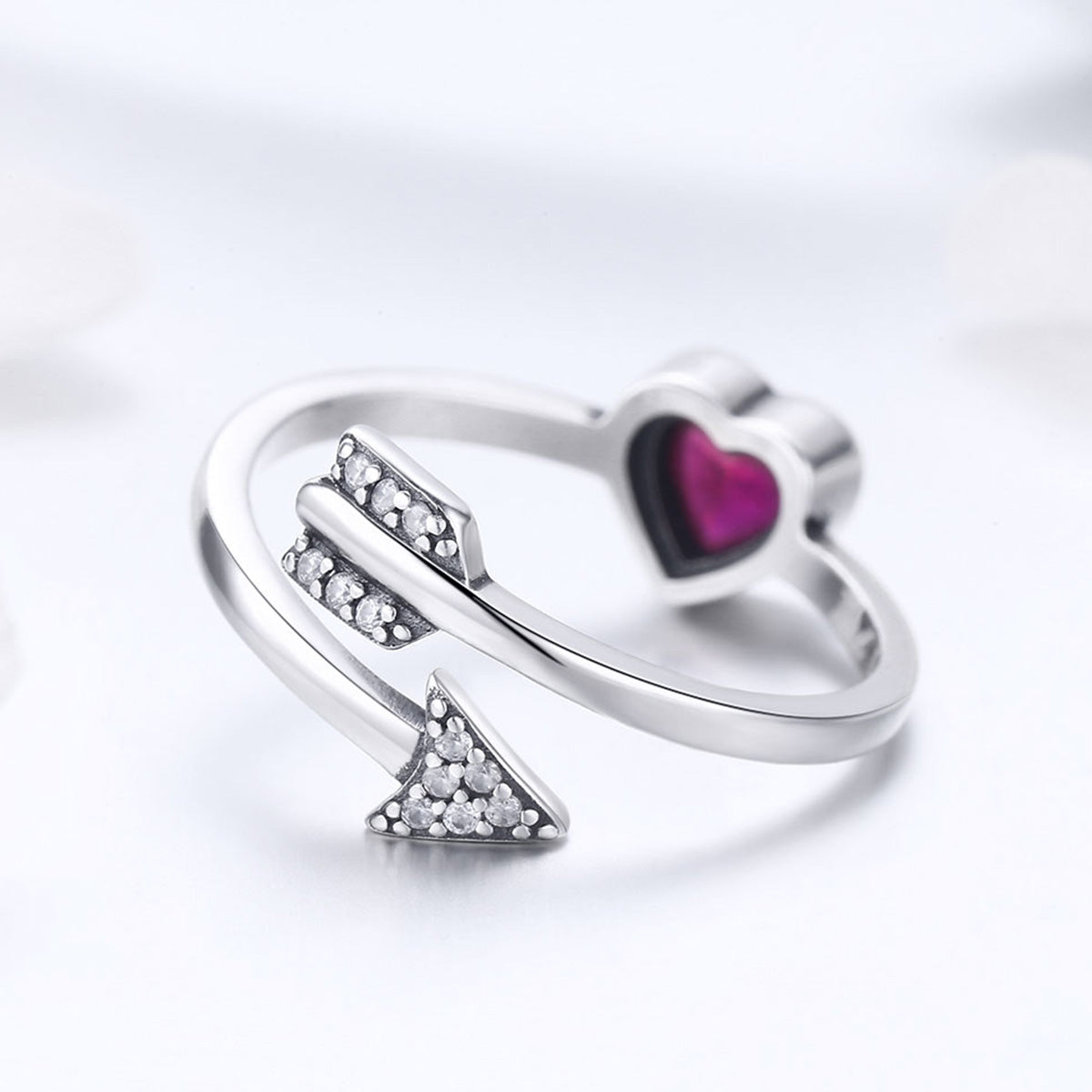 "Sylvory 925 Sterling Silver Arrow of Love Two way Ring"