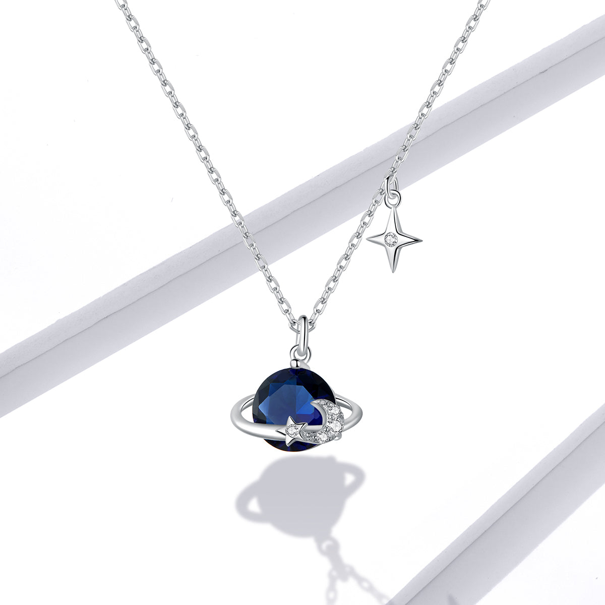 "Sylvory 925 Sterling Silver Astral Sphere Necklace"