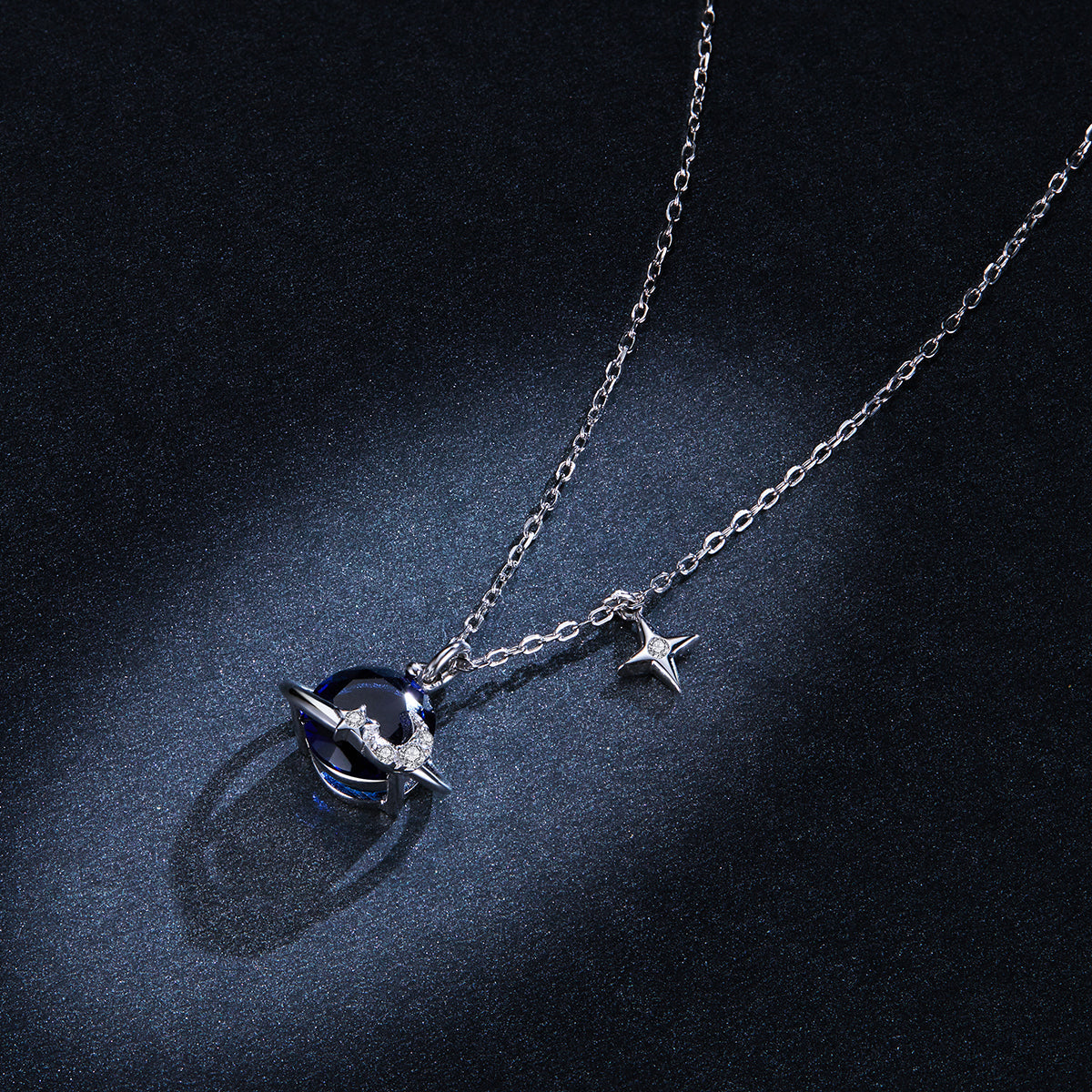 "Sylvory 925 Sterling Silver Astral Sphere Necklace"